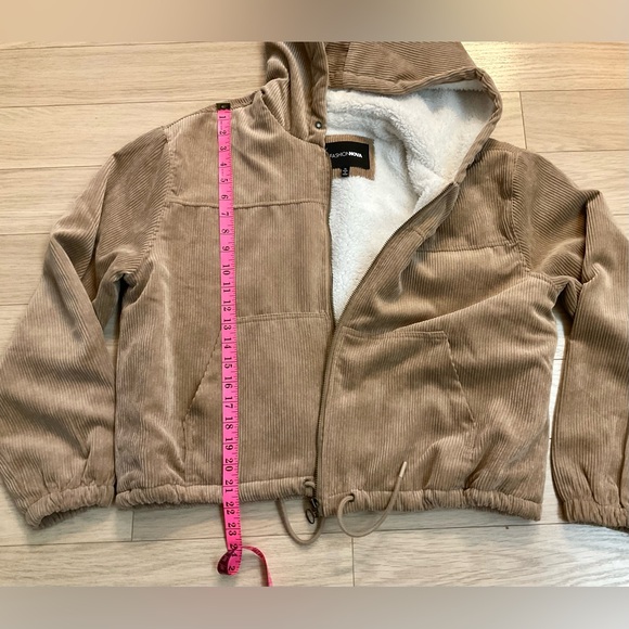 COPY - Corduroy Bomber Tan Sherpa Lined Jacket - Picture 2 of 5